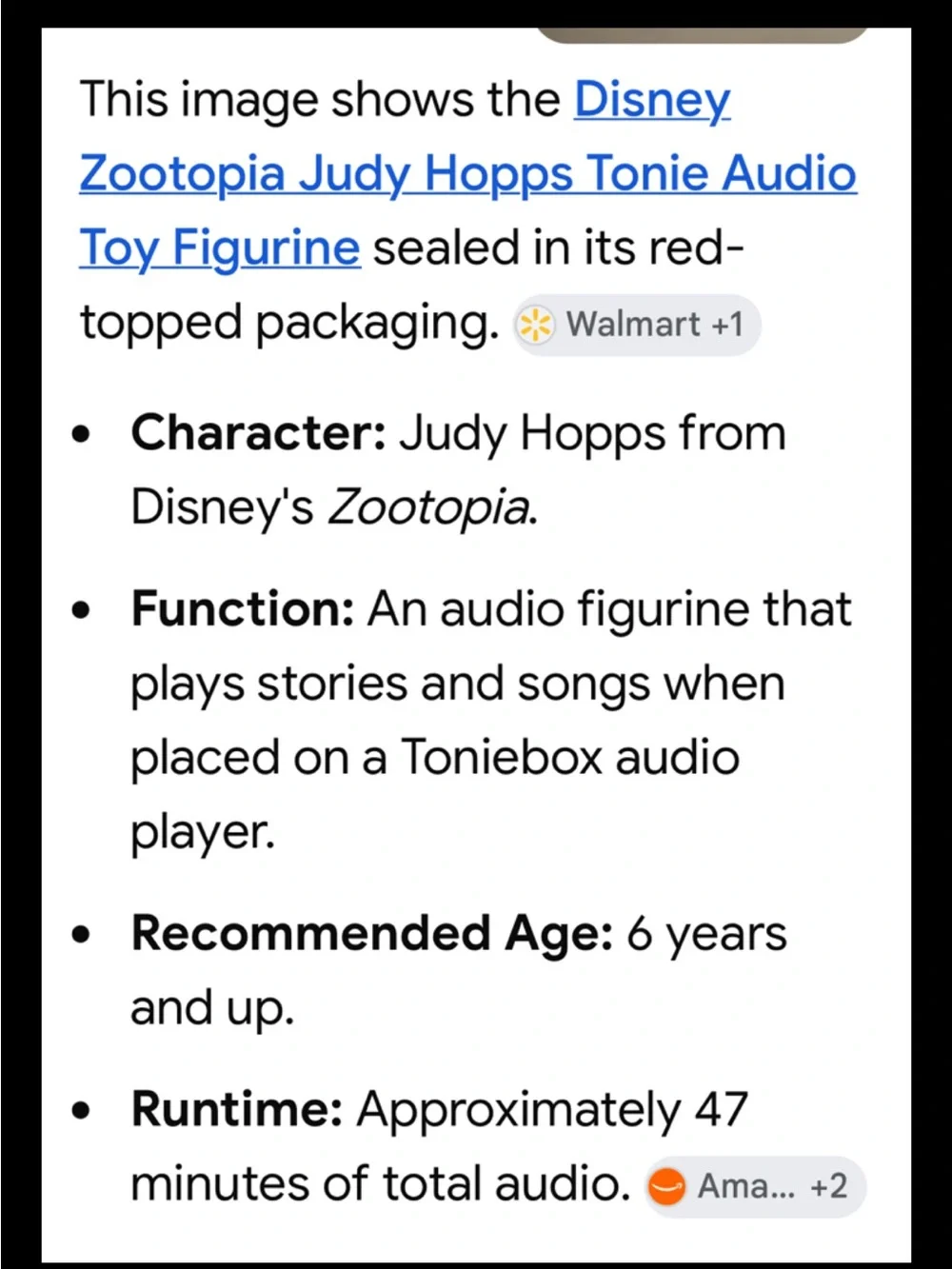 Tonies zootopia judy